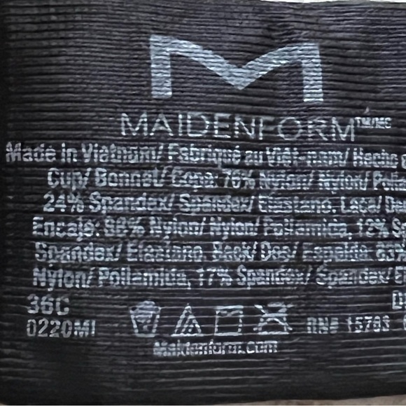 NEW-MAIDENFORM Love The Lift Underwire Demi, Smoothing Lace-Trim Push Up Bra 36C - Picture 14 of 15